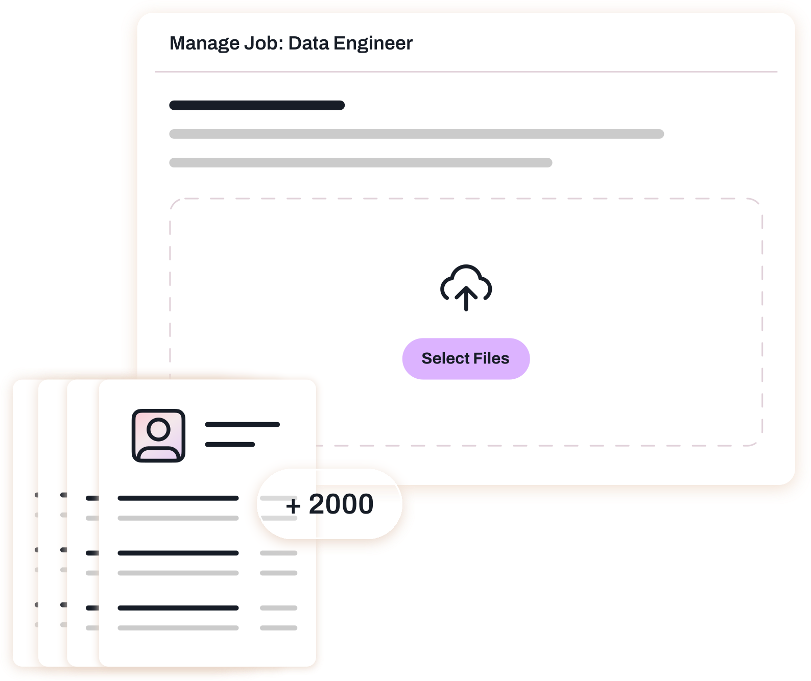 Job posting and CV upload interface